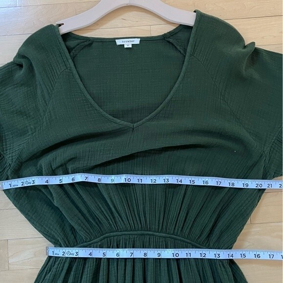 Suunday The Sara Midi Dress in Kombua Green XL - Picture 13 of 15